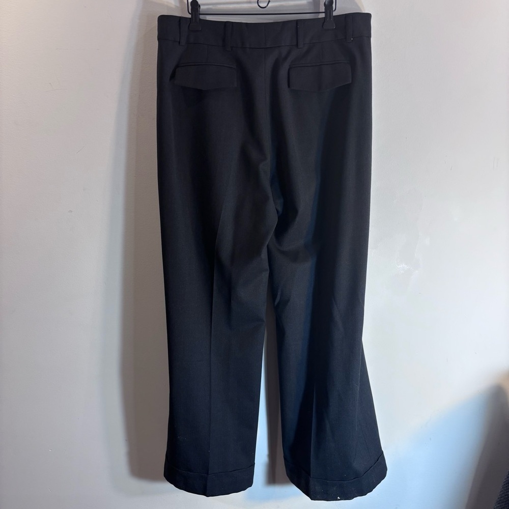DAVID FINDLAY Sz 14 Trousers Pants Wide Leg Cuffed Hem Lined Made in Canada
